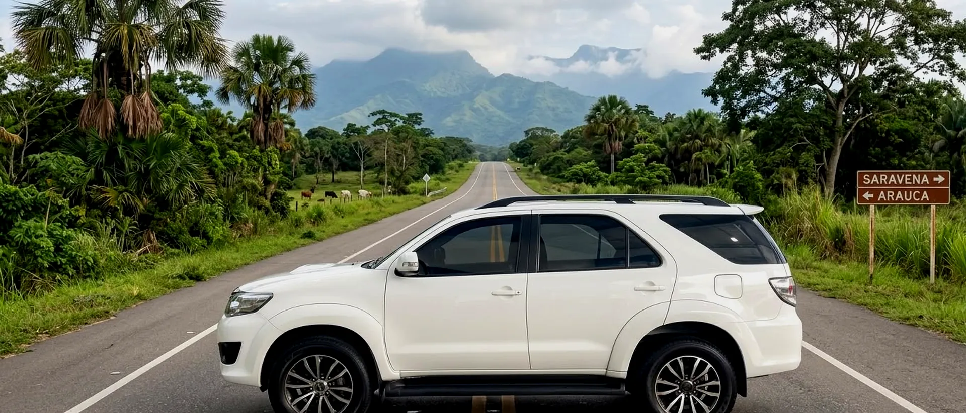 Camioneta de STE Asistencia para transporte de pasajeros en la vía Saravena - Arauca